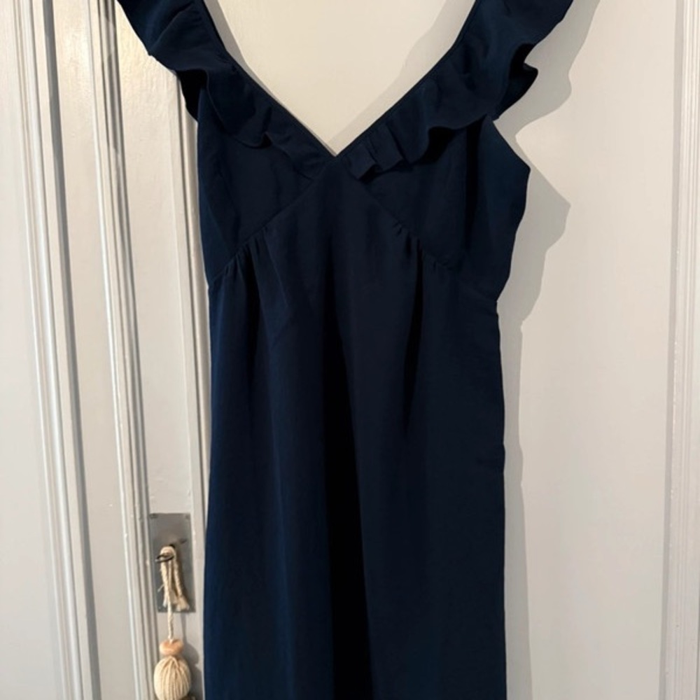 Sezane Blue V-Neck Sundress Cocktail